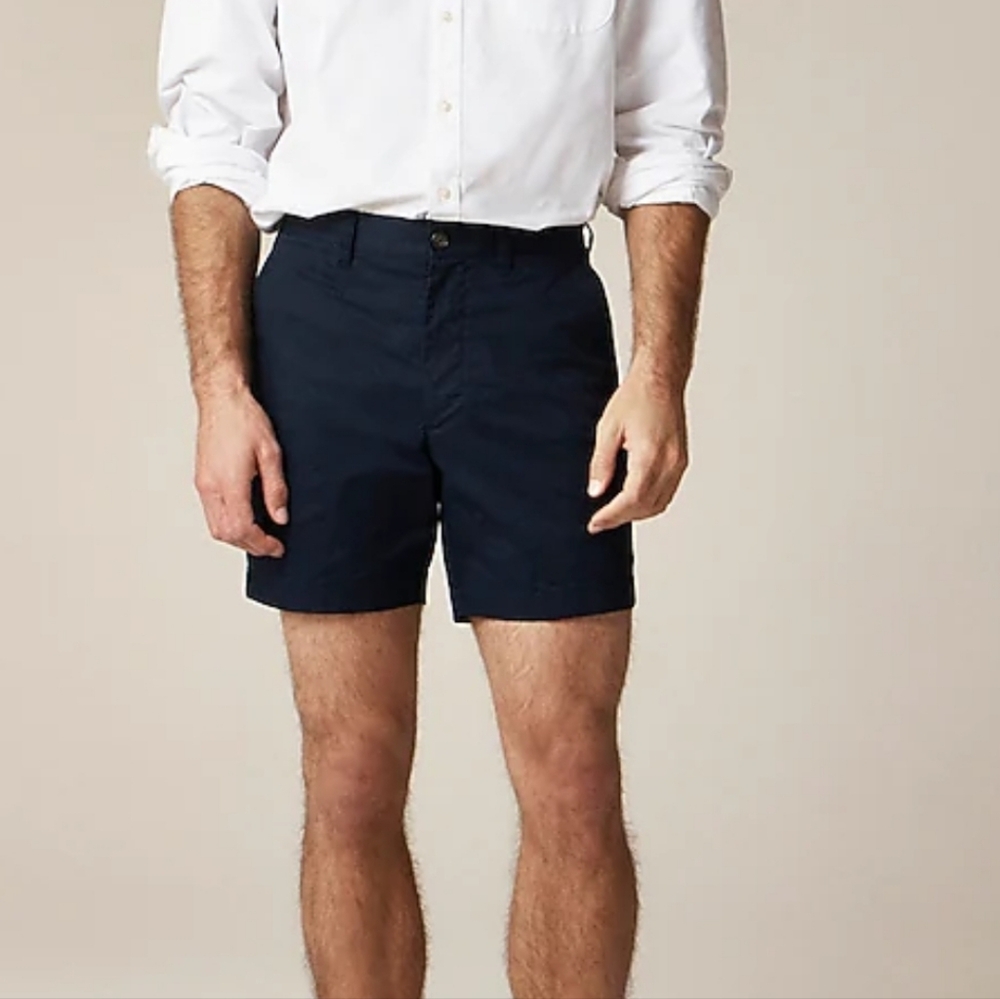 NWT J. Crew Men's Stretch Chino Short Navy